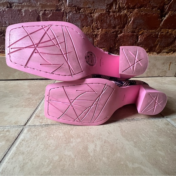Camper Karole Plaid Bootie pink black plaid size 40 US 10 New in box ankle boots - Picture 6 of 8